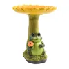 Garden Decorations Resin Raccoon Birdbath Polyresin Sunflower Bird Bath Feeder Outdoor Yard Ornaments Home Agriculture Farm