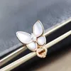 تصميم العلامة التجارية Van Butterfly Ear Pat Earrings Gold Shicay Plated 18k Rose Rose Beimu عالية الجودة للنساء المجوهرات