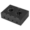 Tillbehör 4 Port Audio Switch, 3,5 mm ljudomkopplare, Stereo Aux Audio Selector, 4 Input 1Output/1Input 4 Output Audio Switcher Box