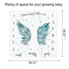 Cobertores 0-24m Baby Baby Milestone Blanket Po Zone Backdrop Banner Banner PONOTIVO CALENDÁRIO DO CALENDÁRIO Garota menina