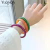 Bangle 3pcs Vintage Resin Acrylic Set For Women Jewelry Korean Cuff Bangles Bracelets With Charms Designer Round Gifts