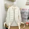 Sac à dos Fashion Fashion Imperproof Nylon Rucksack for Teenage Girl Bookbag High School Schoolbag Black Mochila Women épaule