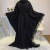 Ethnische Kleidung Robe Djellaba Femme Vestidos Kaftan Dubai Abaya Türkei Muslim Mode Hijab Kleid Islam Kleidungskleider Abayas für Frauen Caftan D240419