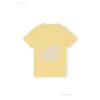 Damskie koszulki 24SS Projektowanie brzoskwiniowe nadruk okrągły szyja luźna bawełniana koszulka z krótkim rękawem