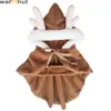 Dog Apparel WarmHut Cat Elk Cloak With Hood For Christmas Pet Cute Funny Cosplay Dresses Puppy Animal Winter Warm Outfits Clothes 1 Pc