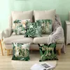 Cover Tropical Decorative Cushion Plants Nordic Style Pillowcase Botanic Leaves 45*45cm Green Leaf Throw