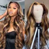 Brasilianskt hår 40 tum 13x4 HD Body Wave Spets Front Wig Pre Plucked Body Wave Spets Frontal Wig Glueless Simulation Human Hair Wigs For Black Women 583