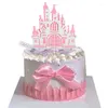 Fournions de fête 5pcs Castle Princess Cake Topper pour les gâteaux d'anniversaire Décoration Anniversaire de mariage Baby Shower Baking Decor