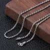 Colliers Bocai100% S925 Silver Man and Woman Colliers Vintage Thai tissé à la main Classic Classic Candarbone Chain Allmatch Sweater Chain