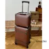 Luggage Retro Roller Trolley Case Set Student School Storage Box PU Password Carry On Suitcase Hard Large Capacity Travel Luggage Cabin