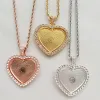 Necklaces Sublimation Jewelry HeartShaped Pendant DIY Customized Photo Gift For Heat Transfer Sublimation Necklace