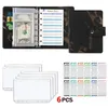 A7 Binder in pelle PU Raccolgo di agenda Pianitore Sistema di contanti Pocket Pocket per il budget moneta Budget Bill Organizer 240415