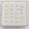 Jewelry 925 sterling silver Star cubic zircon Nose Stud body piercing jewelry 20pcs/pack