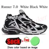 Classic Tracks Runner 7 7.5 Designer Dress Shoes Women Men Men Black Wit Graffiti -platform Tripler Luxe tennisroze schuimlopers Trainers Big Size 46 DHGate Sneakers