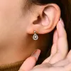 Earrings ATTAGEMS Pear Cut 4*3mm Full Moissanite Stud Earrings for Women Sparkling Wedding Party Earring 925 Sterling Silver Fine Jewelry