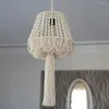 Tapissries macrame boho ljuskronor handgjorda lampskärm hängande lampa täcker takhänge ljus för hem sovrum ljuskronor