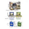 Keychains Mode Dinosaurier Keyrings 3D -Buch Keychain Folding -up -up