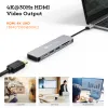 허브 NOVOO 6IN1 USB C HUB TYPE C에서 HDMICAMPATIBLE USB 3.0 PD 100W SD TF 카드 리더 어댑터를위한 Pro Nintendo Switch를위한