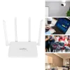 Routers 4G WiFi Router SIM Card Slot 300Mbps Mobile WiFi Hotspot Easy Operation Type C 150M Download 50M Upload 4 Antennas for Office