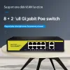 Routers TEROW Gigabit POE Switch 10 Ports 1000Mbps Ethernet Fast Switch 8 Port with 2 Uplink Port For IP Camera/Wireless AP/Wifi Router