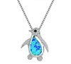 Chains Fashion Trend Exquisite Opal Little Penguin Shape Ladies Birthday Gift Necklace Anniversary Party Jewelry Whole8323074