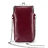 Bolsas de noite Mulheres de couro de vaca Mini bola de bolsa crossbody clipes de bolso de bolso de bolso de embreagem feminina carteira de mulher pequena bolsa