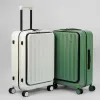 Luggage Front Open Multifunctional Travel Suitcase Women Durable UltraLight Rechargeable Small Boarding Cabin Light Trolley Luggage Men