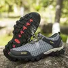 Mens Shoes Summer Breathable Thin Mesh Shoes Casual Non-slip Soft Sole Wearable Outdoor Plus Size Hiking Shoes 240415