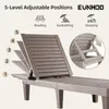 Camp Furniture Outdoor Chaise Lounge Set mit 2 einstellbaren Poolstuhl mit 5 Positionen Rückenlehne wasserdicht