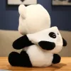 Kuddar vit nallebjörn cosplay panda docka plysch leksak kawaii huva tecknad zoo djur plysch sitter peluche gåva