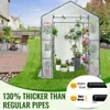 Trädgårdsskötsel 8 Hyllor Prefabricerat House Housing PE Cover Home Garden 56 X 75 Greenhouses for Outdoors Greenhouse Supplies 240415