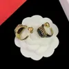 Antique engraved black gem Designed women Dangle Earrings Skull 18K Gold plating ladies Earring studs Designer Jewelry MCQ69259e