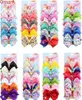 DHL 156 Colors Designer Ins 5quot Bow Girl kleurrijke print Bronettes accessoires Rainbow Kids Unicorn Party Hair Clipper4572583