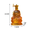 Figurines décoratines Figure bouddhiste sur Lotus Base Crafts Fengsui Statue Table Decoration pour yoga Room Desk Home Living