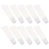 Bouteilles de rangement 10 pcs tube vide de tuyau de glaçure à lèvres tag de petit porte-papier brillant tubes de toilette de voyage en plastique portable rechargeable