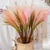 Flores decorativas 39 "Faux Pampas Grass grande grande altura de flor artificial Bulrush Reed para vaso de enchimento da sala de estar caseiro boho decoração