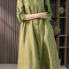 Casual Dresses For Women 2024 Summer Elegant French Shirt Lapel Neck Dress Vintage Looes Office Commuting Long Formal