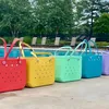 Boggs Beach Bag Waterproof and Washable Handbag Eva Beach Basket Women Picknick Tote Bag Holes Pouch Shopping Shopping Bag 240411