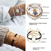 Design Vintage Women Boho armbanden Set Moon Shell Heart Tortoise Charm kralen kettingen Bangle voor vrouwelijke Boheemse sieraden 240418