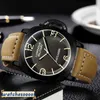 Lyxigt armbandsurvattentäta klockor Designer Watch Men's Automatic Mechanical Leather Strap Waterproof Luminous Dial Watch for Men Weng