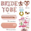 Decorazione per feste sposa da banner Bridal doccia Bachelorette Decorations Kit palloncino in oro rosa con coriandoli