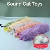 Toys Plush Cat Toy Strip Pillow Soft Chewing Bite Toy for Cat Interactive Teaser Squeak Cat Plaything Katten Speelgoed Jouets Chat