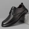Casual Shoes High Quality Men Genuine Leather Versatile Men's Fashion Brand Man Oxford Lace Up Formal Dress Footwear