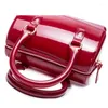 Axelväskor 2024 Våren och sommaren Single Messenger Portable Candy Transparent Mini Pillow Jelly Bag Leisure Women's Bucket