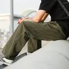 Jeans masculins Rétros japonais Trend Pantalon large à jambes masculines de style militaire.