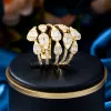 Группы Missvikki Monaco Design Luxury Crossover Stackable Rings для женщин Свадебные кубические цирконы помолвка Dubai Naija Bridal Pinger