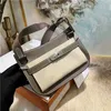 Jyps Designer Crossbody Totes Women 7A Genuine Leather Handmade Bags Elephant Grey CanvasLDOOqq YHH0