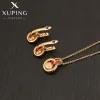 Necklaces Xuping Jewelry Charm Round Gold Color Crystals Earrings and Necklace Sets for Women Girl Party Girl Gift A00718606