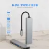 Hubs 6 в 1 USB Hub C Typec Hub USB C to USB 3.0 HDMicabatible Dock для MacBook Pro для Nintendo Switch USBC Type C 3.0 Splitter