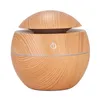 Humidifiers 130ML Air Humidifier Ultrasonic USB Aromatic Diffuser Wood grain LED Night Light Electric Essential Oil Diffuser Aromatic Therapy Home Use Y240422